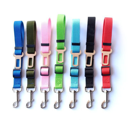 Retractable dog seat belt