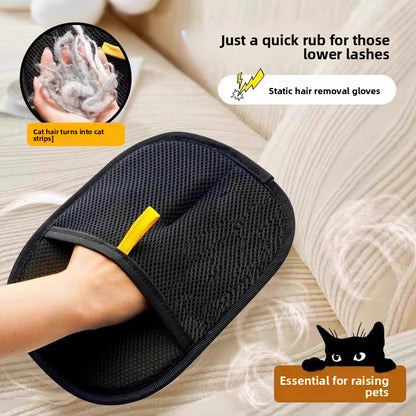 Pet Hair Removal Glove Double Sided Grooming Brush