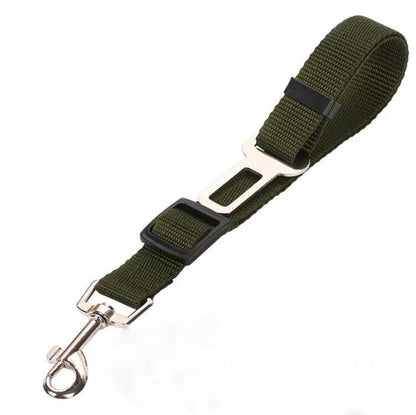 Retractable dog seat belt