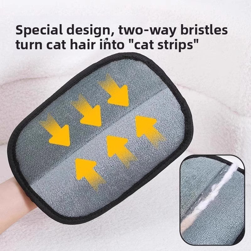 Pet Hair Removal Glove Double Sided Grooming Brush