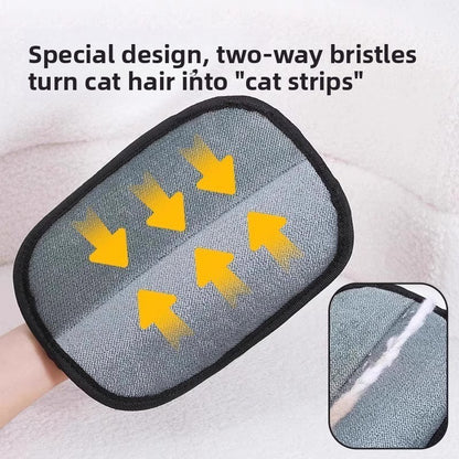 Pet Hair Removal Glove Double Sided Grooming Brush