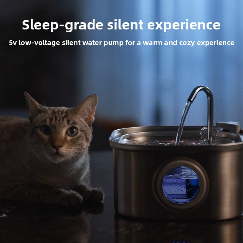 Stainless Steel Wireless Pet Water Fountain
