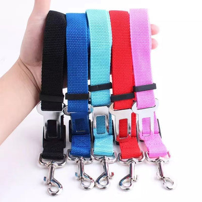 Retractable dog seat belt