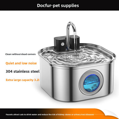Stainless Steel Wireless Pet Water Fountain