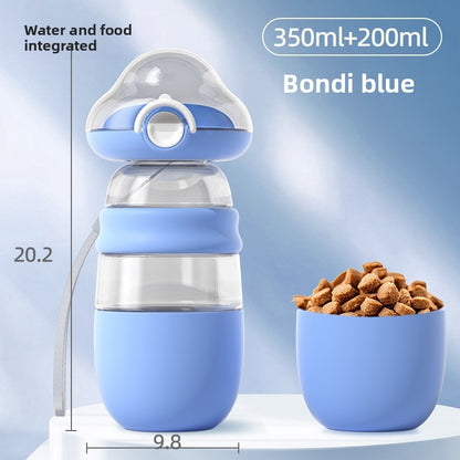 Portable Pet Water Bottle with Food Container