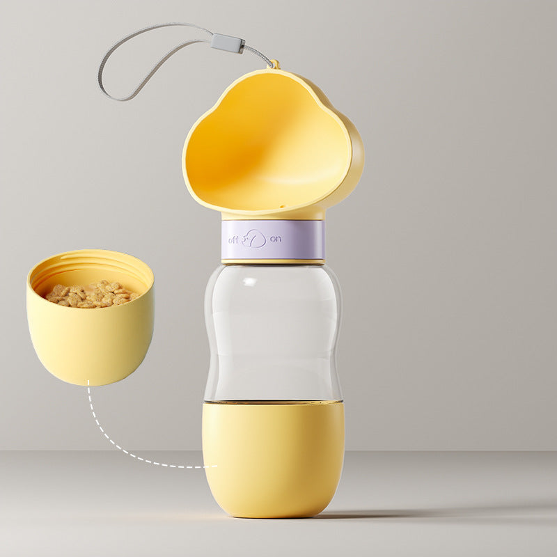 Portable Pet Water Bottle with Food Container