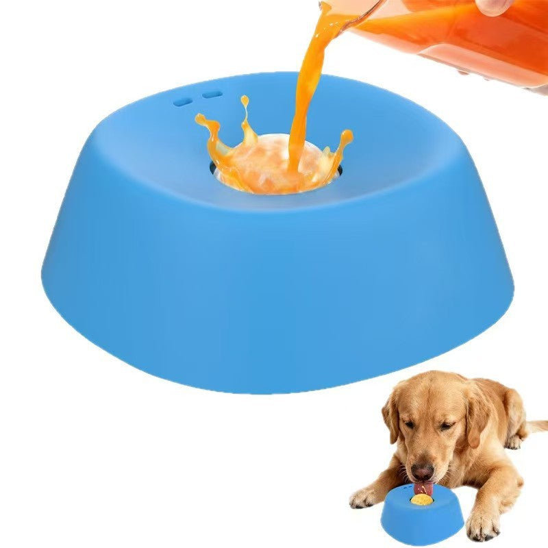 Slow Feeder Dog Bowl with Interactive Ball